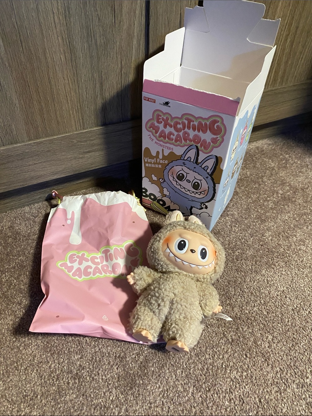 Exciting Macaroon Plush Monster Doll - Labubu Toffee